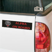 Funny alpha an Bord meme Autoaufkleber (Auf Lkw)