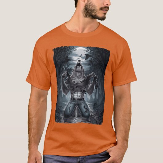 Funny Alpha Meme Werewolf Ripping vintage T-Shirt (Vorderseite)