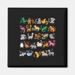 Funny Alphabet Abcs Animal Learning Kindergarten T Magnet