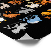 Funny Alphabet Abcs Animal Learning Kindergarten T Poster (Ecke)