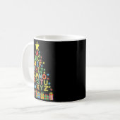 Funny Alphabet Christmas Tree Graphic Abc A-z Teac Kaffeetasse (Vorderseite Links)