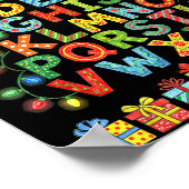 Funny Alphabet Christmas Tree Graphic Abc A-z Teac Poster (Ecke)