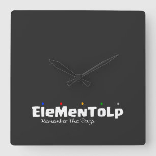 Funny Alphabet Redewendungen Quadratische Wanduhr