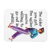 Funny Älter bekommt man sarkastisch Retro Hausfrau Magnet (Horizontal)