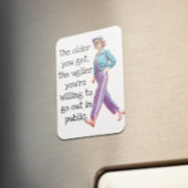 Funny Älter bekommt man sarkastisch Retro Hausfrau Magnet