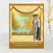 Funny Altered Art 60. Big Birthday Card Karte (Gelbe Blume)