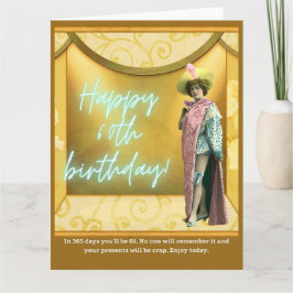 Funny Altered Art 60. Big Birthday Card Karte