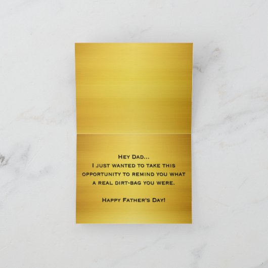 Funny Alternative Bad Dad Card Karte (Innenseite)