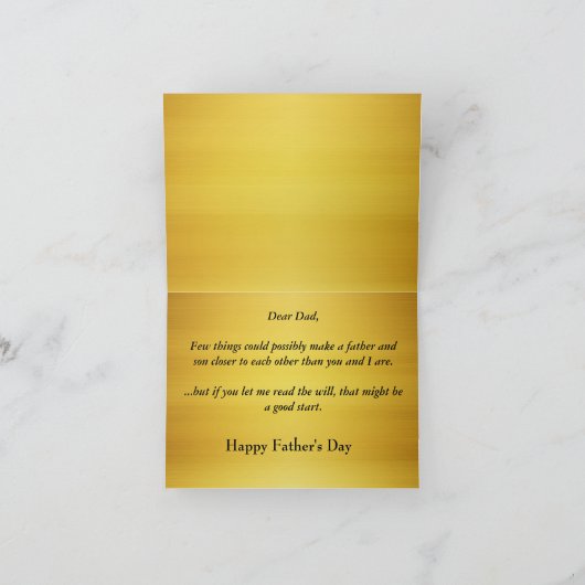 Funny Alternative Bad Vater Card Karte (Innenseite)