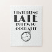 Funny Always Late Teens Girls Sassy Puzzle (Vertikal)