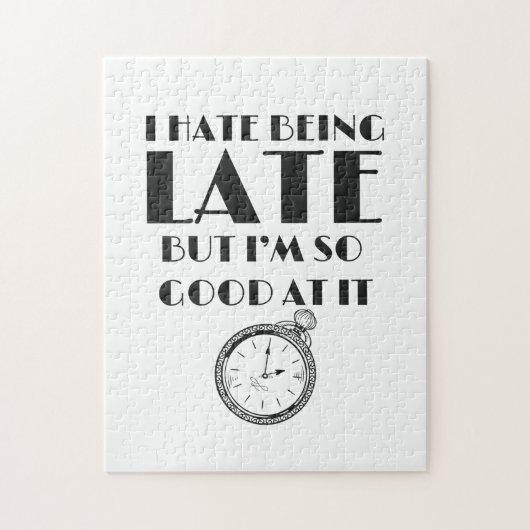 Funny Always Late Teens Girls Sassy Puzzle (Vertikal)