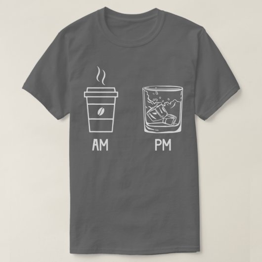 Funny AM Kaffee PM Frauen T-Shirt (Design vorne)