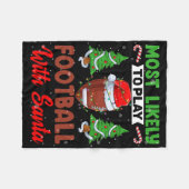 Funny am wahrscheinlichsten Fußball mit Santa Chri Fleecedecke (Vorderseite (Horizontal))