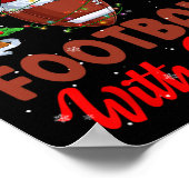 Funny am wahrscheinlichsten Fußball mit Santa Chri Poster (Ecke)