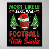 Funny am wahrscheinlichsten Fußball mit Santa Chri Poster (Vorne)