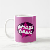 Funny Ambos Rock Pink Ambulant Driver Kaffeetasse (Links)