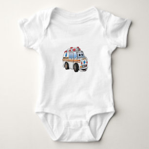 Funny Ambulance Cartoon Baby Strampler