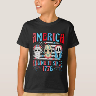 Funny America tötet es seit 1776 Horror 4. T-Shirt