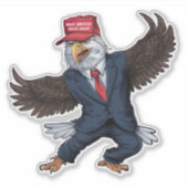 Funny American Eagle Aufkleber (Vorderseite)