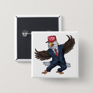 Funny American Eagle Button