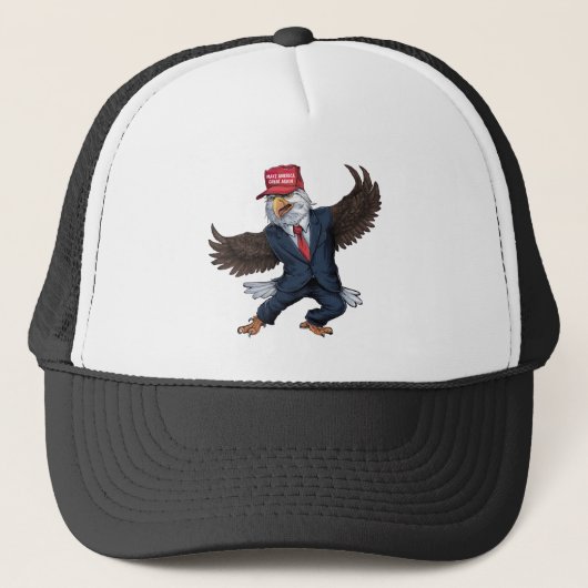 Funny American Eagle Hat Truckerkappe (Vorderseite)