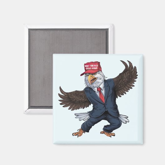 Funny American Eagle Magnet (Vorderseite/Rückseite)