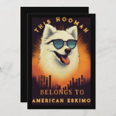 Funny American Eskimo Dog Eltern Personalisiert Ankündigung (Vorne/Hinten)