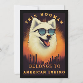 Funny American Eskimo Dog Eltern Personalisiert Ankündigung
