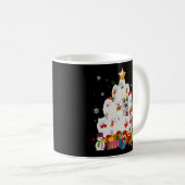 Funny American Eskimo Weihnachtsbaum Geschenke Wei Kaffeetasse (VorderseiteRechts)