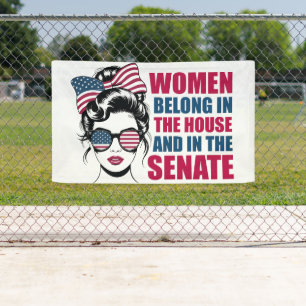 Funny American Feminist Zitat politische Wahl Banner