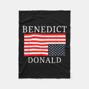 Funny American Flag Benedict Donald Anti Trump Fleecedecke