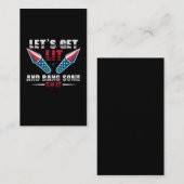 Funny American Flag Fireworks Celebration 4. J Visitenkarte (Vorne/Hinten)