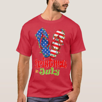 Funny American Flag Flip Flops Weihnachten Weihnac T-Shirt