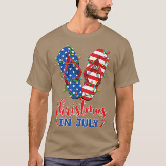 Funny American Flag Flip Flops Weihnachten Weihnac T-Shirt