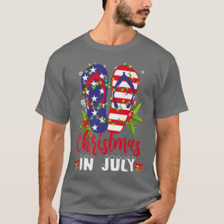 Funny American Flag Flip Flops Weihnachten Weihnac T-Shirt