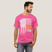 Funny American Flag Gun Shirt Rock Paper Scheren (Vorne ganz)