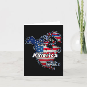 Funny American Flag Kanada Greenland Golf Karte