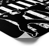 Funny American Flag Karate Art of Men Karat Poster (Ecke)