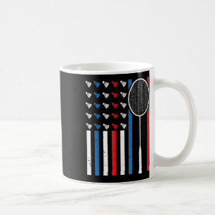 Funny American Flag mit Shuttles Vintag Badminto Kaffeetasse