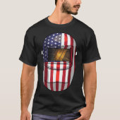 Funny American Flag Schweißen Männer Frauen Cool W T-Shirt (Vorderseite)