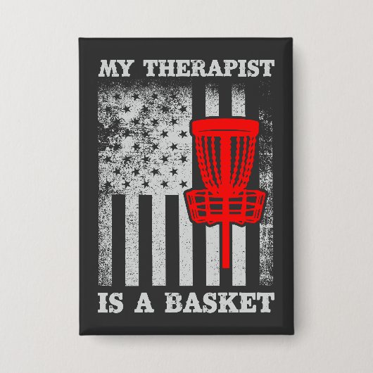 Funny American Flag Ultimate Frisbee Zitat Button (Vorderseite)