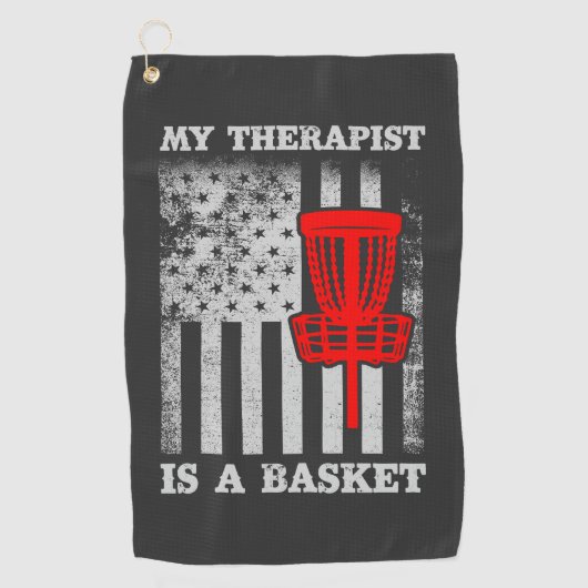 Funny American Flag Ultimate Frisbee Zitat Golfhandtuch (Vorderseite)