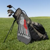 Funny American Flag Ultimate Frisbee Zitat Golfhandtuch (Gras)