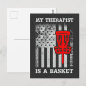 Funny American Flag Ultimate Frisbee Zitat Postkarte (Vorne/Hinten)