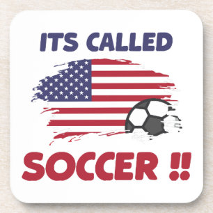 Funny american flagge namens SOCCER nicht FOOTBALL Getränkeuntersetzer