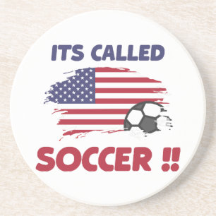 Funny american flagge namens SOCCER nicht FOOTBALL Getränkeuntersetzer