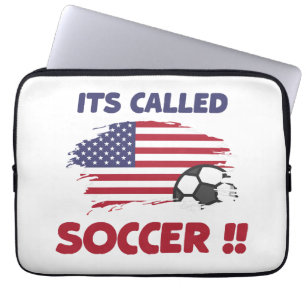 Funny american flagge namens SOCCER nicht FOOTBALL Laptopschutzhülle