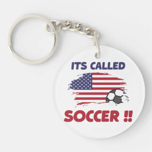 Funny american flagge namens SOCCER nicht FOOTBALL Schlüsselanhänger