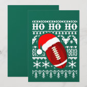 Funny American Football Ugly Christmas Sweater Boy Einladung (Vorne/Hinten)