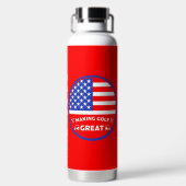 Funny American Golf Player Trinkflasche (Rückseite)